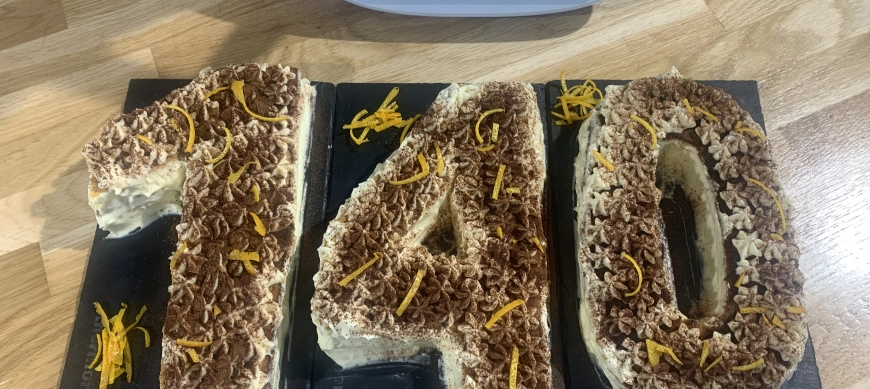 Tiramisu de naranja, para Aniversario.