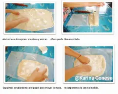 Step <p>Precalienta el horno a 200 ° y unta con manteca la superficie del papel vegetal donde vamos a hacer la torta.</p> illustration